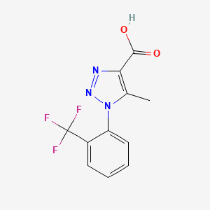 molecular formula C11H8F3N3O2 B1519212 5-methyl-1-[2-(trifluoromethyl)phenyl]-1H-1,2,3-triazole-4-carboxylic acid CAS No. 1097070-54-6