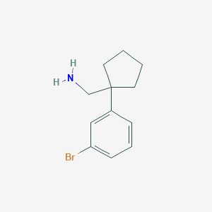 molecular formula C12H16BrN B1519214 [1-(3-Bromophenyl)cyclopentyl]methanamine CAS No. 1098349-33-7