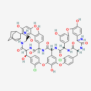 molecular formula C68H60Cl2N8O17 B15192161 Teicoplanin aglycon, 38-(2-adamantyl)aminocarbonyl- 