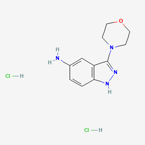 1H-Indazol-5-amine, 3-(4-morpholinyl)-, dihydrochloride