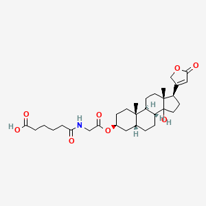 Digitoxigenin-3-beta-N-(carboxyvaleryl)glycyl ester