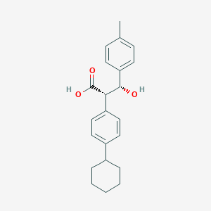 Benzenepropanoic acid, alpha-(4-cyclohexylphenyl)-beta-hydroxy-4-methyl-, (R*,R*)-(+)-