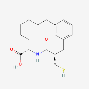 5-Azabicyclo(11.3.1)heptadeca-1(17),13,15-triene-6-carboxylic acid, 3-(mercaptomethyl)-4-oxo-, (3S,6S)-