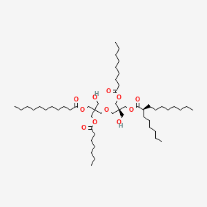 [(2R)-2-[[2-(heptanoyloxymethyl)-2-(hydroxymethyl)-3-undecanoyloxypropoxy]methyl]-2-(hydroxymethyl)-3-nonanoyloxypropyl] (2R)-2-hexyldecanoate