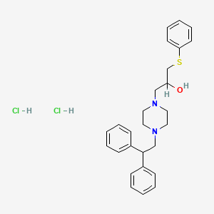 1-(2,2-Diphenylethyl)-4-(2-hydroxy-3-phenylthiopropyl)piperazine dihydrochloride