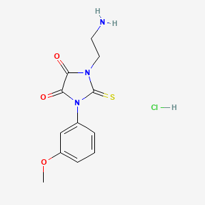 4,5-Imidazolidinedione, 1-(2-aminoethyl)-3-(3-methoxyphenyl)-2-thioxo-, monohydrochloride