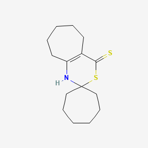 1',5',6',7',8',9'-Hexahydro-spiro(cycloheptane-1,2'(4'H)-cyclohepta(d)(1,3)thiazine)-4'-thione