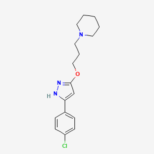 Piperidine, 1-((3-(5-(4-chlorophenyl)-1H-pyrazol-3-yl)oxy)propyl)-