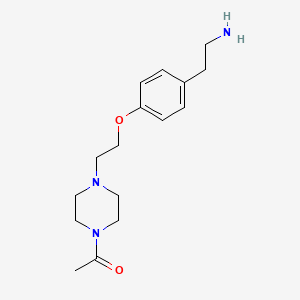 B1519234 1-(4-{2-[4-(2-Aminoethyl)phenoxy]ethyl}piperazin-1-yl)ethan-1-one CAS No. 1094860-51-1