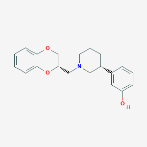 molecular formula C20H23NO3 B15192341 (1S,12bS)-1-(Methoxymethyl)-1-methyl-2,3,4,6,7,12b-hexahydrobenzofuro(2,3-a)quinolizine CAS No. 1106938-11-7