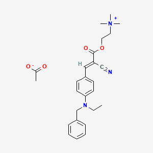 (2-((2-Cyano-3-(4-(ethylbenzylamino)phenyl)-1-oxoallyl)oxy)ethyl)trimethylammonium acetate