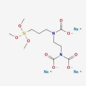 2-Oxa-7,10-diaza-3-silaundecan-11-oic acid, 7,10-dicarboxy-3,3-dimethoxy-, trisodium salt