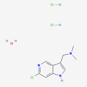 1H-Pyrrolo(3,2-c)pyridine, 6-chloro-3-((dimethylamino)methyl)-, dihydrochloride, hydrate