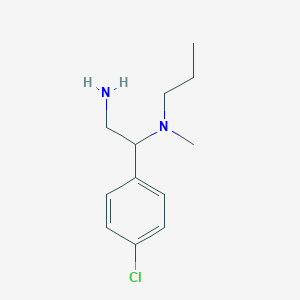 molecular formula C12H19ClN2 B1519240 [2-氨基-1-(4-氯苯基)乙基](甲基)丙胺 CAS No. 1018308-78-5