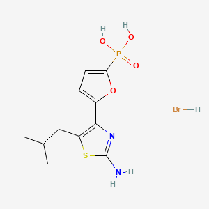 [5-[2-amino-5-(2-methylpropyl)-1,3-thiazol-4-yl]furan-2-yl]phosphonic acid;hydrobromide