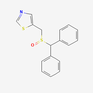 5-(((Diphenylmethyl)sulfinyl)methyl)thiazole