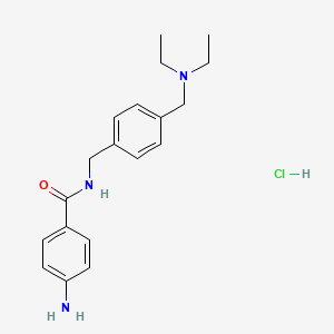 Benzamide, p-amino-N-(p-((diethylamino)methyl)benzyl)-, hydrochloride