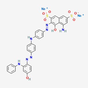 5-Amino-3-((4-((4-((2-anilino-4-hydroxyphenyl)azo)phenyl)amino)phenyl)azo)-4-hydroxynaphthalene-2,7-disulphonic acid, sodium salt