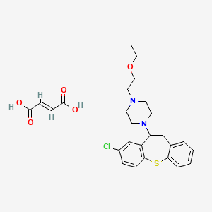 1-(8-Chloro-10,11-dihydrodibenzo(b,f)thiepin-10-yl)-4-(2-ethoxyethyl)piperazine maleate