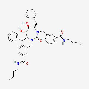 Benzamide, 3,3'-(((4R,5S,6S,7R)-tetrahydro-5,6-dihydroxy-2-oxo-4,7-bis(phenylmethyl)-1H-1,3-diazepine-1,3(2H)-diyl)bis(methylene))bis(N-butyl-