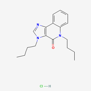 4H-Imidazo(4,5-c)quinolin-4-one, 3,5-dihydro-3,5-dibutyl-, monohydrochloride