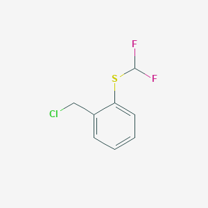 molecular formula C8H7ClF2S B1519263 1-(Chloromethyl)-2-[(difluoromethyl)sulfanyl]benzene CAS No. 1118787-18-0