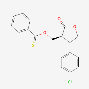 S-(4-(4-Chlorophenyl)tetrahydro-2-oxo-3-furanyl)methyl benzenecarbothioate