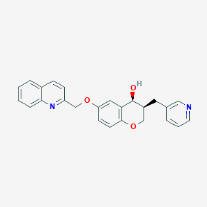 (3S,4S)-3,4-Dihydro-3-(3-pyridinylmethyl)-6-(2-quinolinylmethoxy)-2H-1-benzopyran-4-ol