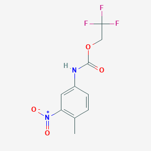 molecular formula C10H9F3N2O4 B1519265 2,2,2-三氟乙基 N-(4-甲基-3-硝基苯基)氨基甲酸酯 CAS No. 1087798-32-0