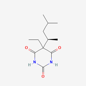 molecular formula C12H20N2O3 B15192673 (+)-5-(1,3-Dimethylbutyl)-5-ethylbarbituric acid CAS No. 24016-63-5