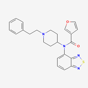 N-(2,1,3-benzothiadiazol-4-yl)-N-[1-(2-phenylethyl)piperidin-4-yl]furan-3-carboxamide