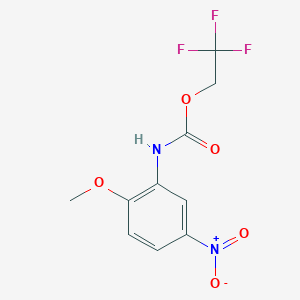 molecular formula C10H9F3N2O5 B1519269 2,2,2-三氟乙基 N-(2-甲氧基-5-硝基苯基)氨基甲酸酯 CAS No. 1087788-70-2