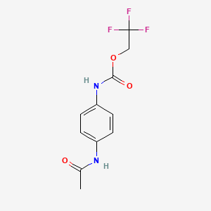 molecular formula C11H11F3N2O3 B1519275 2,2,2-三氟乙基-N-(4-乙酰氨基苯基)氨基甲酸酯 CAS No. 1087798-23-9