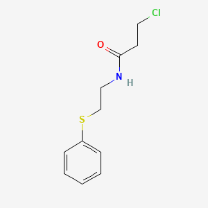 molecular formula C11H14ClNOS B1519279 3-chloro-N-[2-(phenylsulfanyl)ethyl]propanamide CAS No. 91131-29-2