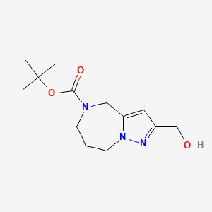 molecular formula C13H21N3O3 B1519280 叔丁基2-(羟甲基)-7,8-二氢-4H-吡唑并[1,5-a][1,4]二氮杂卓-5(6H)-羧酸酯 CAS No. 1135282-77-7