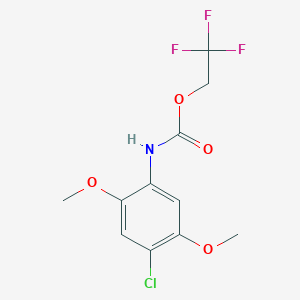 molecular formula C11H11ClF3NO4 B1519283 2,2,2-三氟乙基 N-(4-氯-2,5-二甲氧基苯基)氨基甲酸酯 CAS No. 1087797-86-1