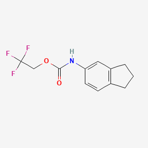 molecular formula C12H12F3NO2 B1519286 2,2,2-trifluoroethyl 2,3-dihydro-1H-inden-5-ylcarbamate CAS No. 1087798-05-7