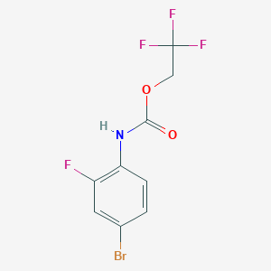 molecular formula C9H6BrF4NO2 B1519287 2,2,2-三氟乙基 N-(4-溴-2-氟苯基)氨基甲酸酯 CAS No. 1087798-06-8