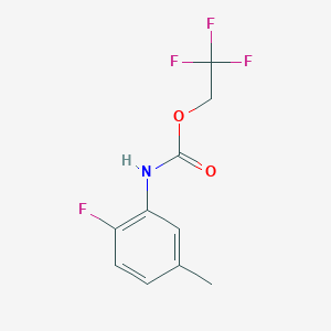 molecular formula C10H9F4NO2 B1519288 2,2,2-trifluoroethyl N-(2-fluoro-5-methylphenyl)carbamate CAS No. 1087797-87-2