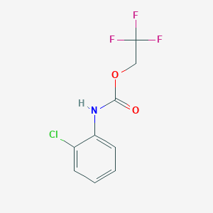 molecular formula C9H7ClF3NO2 B1519289 2,2,2-三氟乙基 N-(2-氯苯基)氨基甲酸酯 CAS No. 1087798-09-1