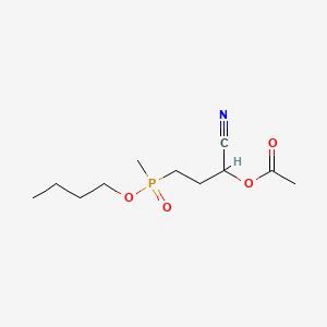 3-(Butoxy(methyl)phosphoryl)-1-cyanopropyl acetate