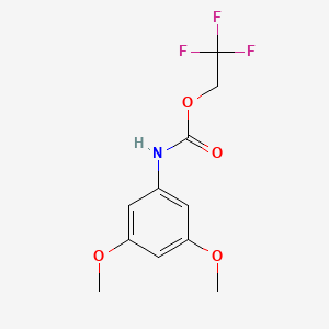 molecular formula C11H12F3NO4 B1519295 2,2,2-trifluoroethyl N-(3,5-dimethoxyphenyl)carbamate CAS No. 1087797-91-8