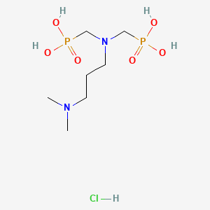 Phosphonic acid, (((3-(dimethylamino)propyl)imino)bis(methylene))bis-, monohydrochloride