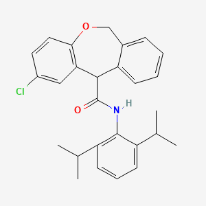 2-Chloro-6,11-dihydro-N-(2,6-diisopropylphenyl)dibenz(b,e)oxepin-11-carboxamide