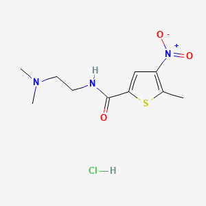 2-Thiophenecarboxamide, N-(2-(dimethylamino)ethyl)-5-methyl-4-nitro-, monohydrochloride