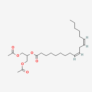 molecular formula C25H42O6 B15193006 Glyceryl diacetate 2-linoleate CAS No. 55320-03-1