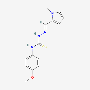 1H-Pyrrole-2-carboxaldehyde, 1-methyl-, 4-(p-methoxyphenyl)thiosemicarbazone