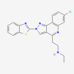 2H-Pyrazolo(4,3-c)quinoline-4-ethanamine, 2-(2-benzothiazolyl)-7-chloro-N-ethyl-