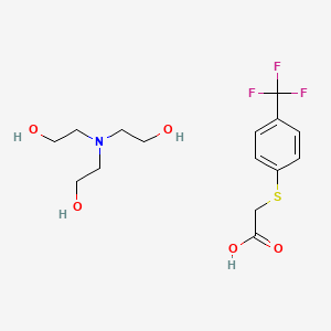 (p-Trifluoromethylphenylthio)acetic acid triethanolamine