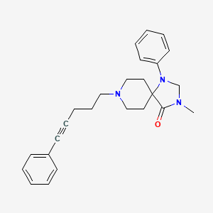 1,3,8-Triazaspiro(4.5)decan-4-one, 3-methyl-1-phenyl-8-(5-phenylpent-4-ynyl)-